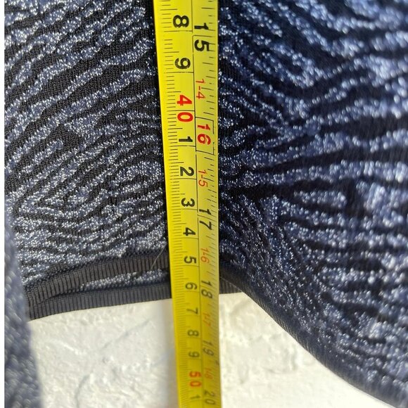 ALC Womens Shimmered Pleated Knitted Mini Skirt Black Sz Medium - Picture 3 of 6